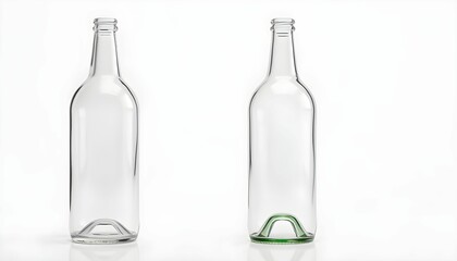 empty wine bottle isolated