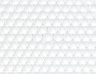 Geometryczny, biały wzór, tapeta z maleńkich białych miseczek