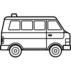 Ambulance Line Art Vector Icon
