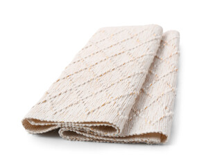 Stylish table mats on white background