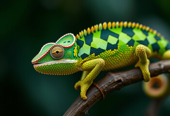 Fototapeta premium chameleon on a branch
