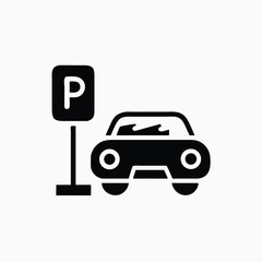 car parking icon fully editable vector template
