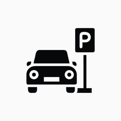 car parking icon fully editable vector template