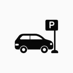 car parking icon fully editable vector template