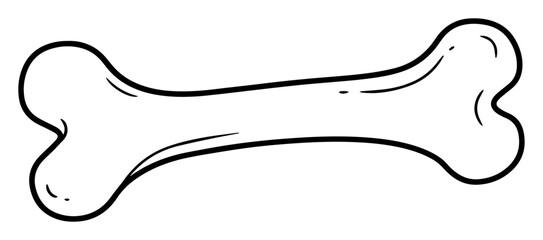 dinosaur bone outline vector illustration prehistoric skeleton monochrome line art