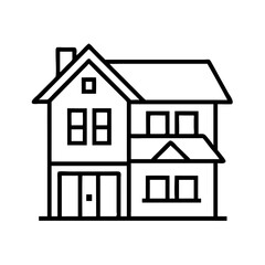 Illustration of a simple house. Real estate. Architecture. My home. Rental. Dwelling. Home.	