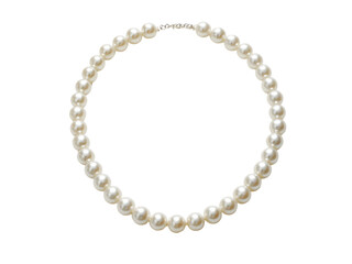 Pearl necklace isolated on a transparent or white background