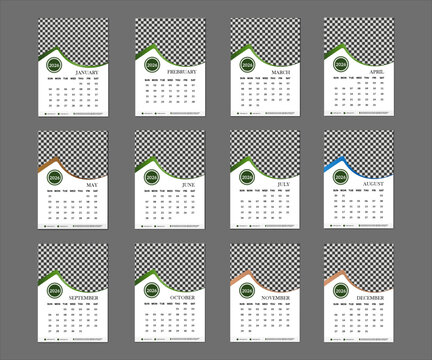 2026 Vertical Wall Calander Design Template, Creative And Simple  