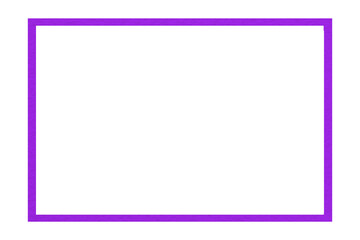 Square, rectangular shape, purple, collage rectangle made from paper, photo frame on transparent background.