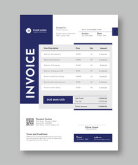Invoice template vector design