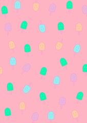 seamless pattern with  cartoon icon