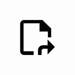 document forward send icon sign vector