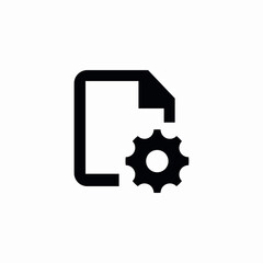 Obraz premium document file settings icon sign vector