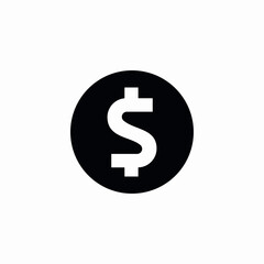 dollar coin icon sign vector