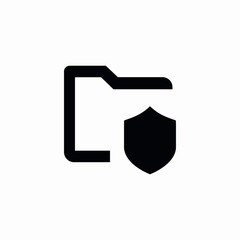 folder protection security icon sign vector