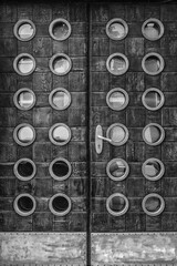 OLD STYLISH DOOR - An architectural element in the modernist style in Gdynia