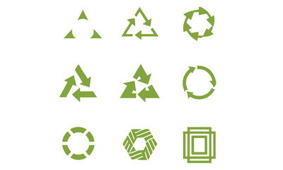Recycle vector icons