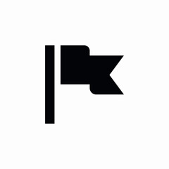 waving flag icon sign vector