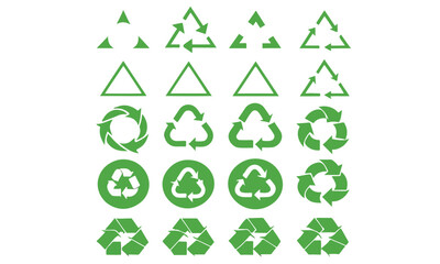 Recycle vector icons