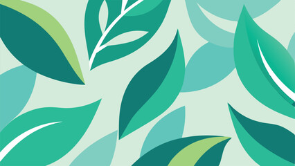 Abstract green leaves illustration seamless pattern perfect for various creative designs