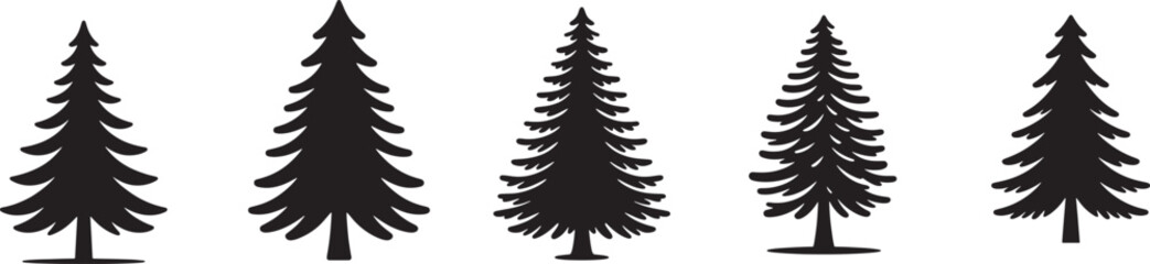 Obraz premium set of christmas tree