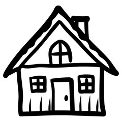 House Icon, Doodle Style, Estate or Home coziness Symbol