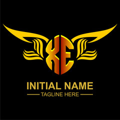 XE Golden Wing Emblem Logo