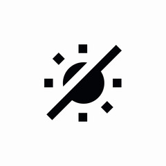 limited brightness icon sign vector