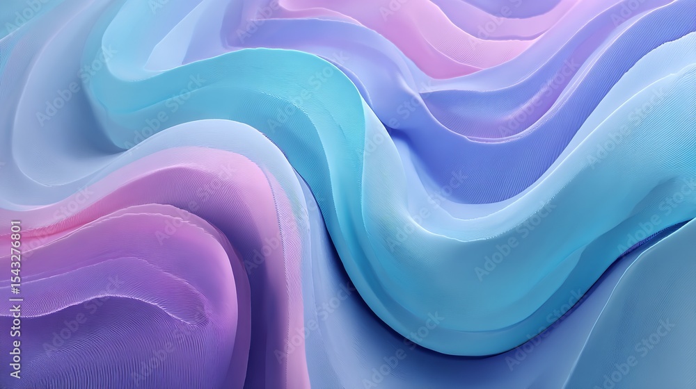 Poster abstract gradient background design with pastel color waves for modern digital art project use case