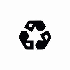 Fototapeta premium recycle motion icon sign vector