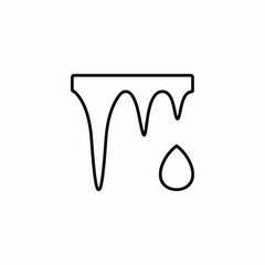 stalactite ice icon sign vector