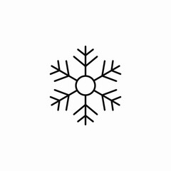 symmetrical snowflake icon sign vector