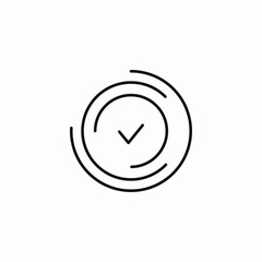 system completion icon sign vector