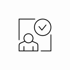 user image completion icon sign vector