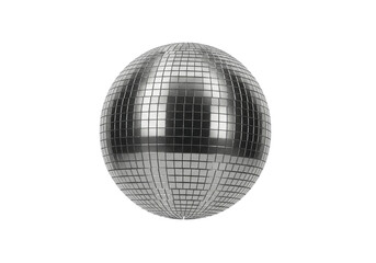 Isolated Mirrored Disco Ball with Square Tiles