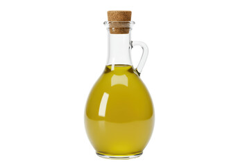 Isolated Olive Oil Bottle with Cork