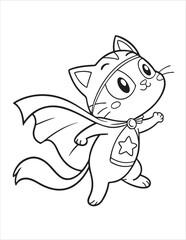 Cute Kitten Adventures Coloring Pages – Fun Line Art for Kids