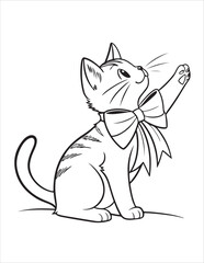 Cute Kitten Adventures Coloring Pages – Fun Line Art for Kids