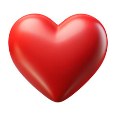 red heart on white background