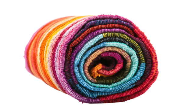 colorful rope on white background