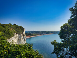 Seaton coast and beach in Devon