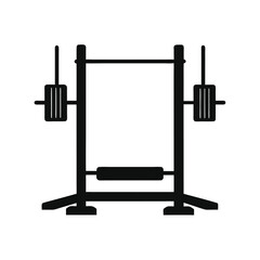 Hack Squat Machine Silhouette for Gym Equipment