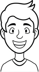 Cute Happy Face Avatar With Dimples.