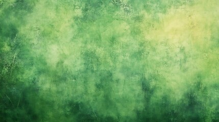 Textured green background with subtle yellow highlights.
