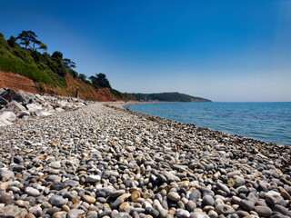 Seaton coast and beach in Devon