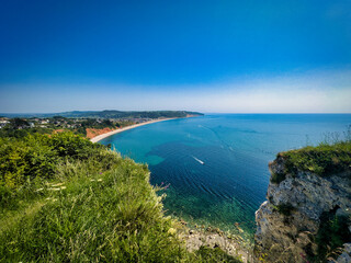 Seaton coast and beach in Devon