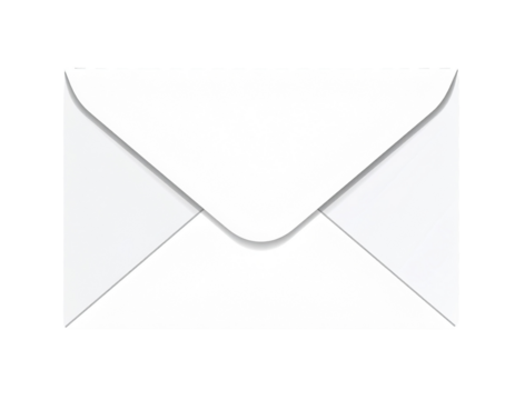 Envelope mail icon, transparent background.