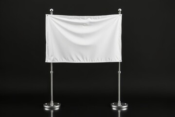 Blank White Banner Mockup Display Stand Backdrop