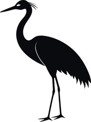 Obraz premium crane bird silhouette 