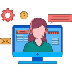 Customer Support Illustration  